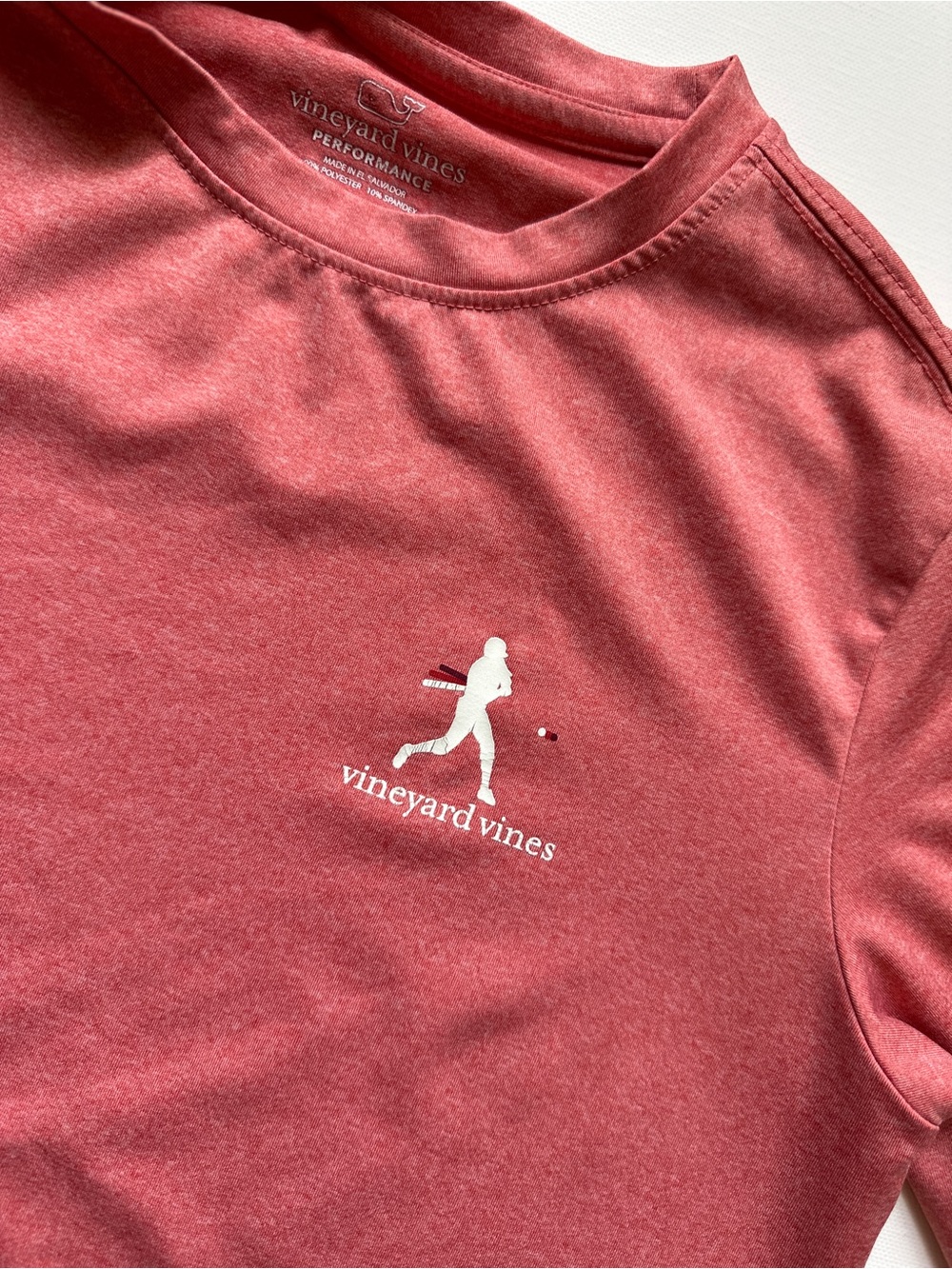 Vineyard Vines Youth Short Sleeve Baseball Performance T-Shirt